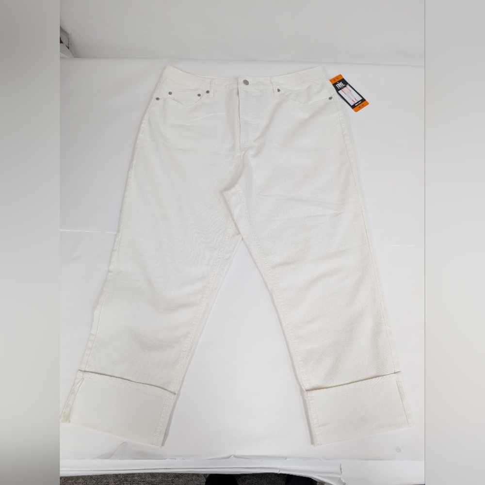 Frye High Rise Ivory  White High Rise Jeans Uncuffed Inseam 29" Size 16/34 [264]